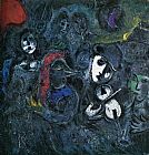 Clowns at Night by Marc Chagall